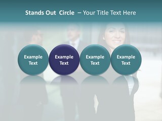 A Woman Standing In Front Of A Man In A Suit PowerPoint Template