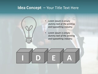 A Woman Standing In Front Of A Man In A Suit PowerPoint Template