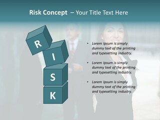A Woman Standing In Front Of A Man In A Suit PowerPoint Template