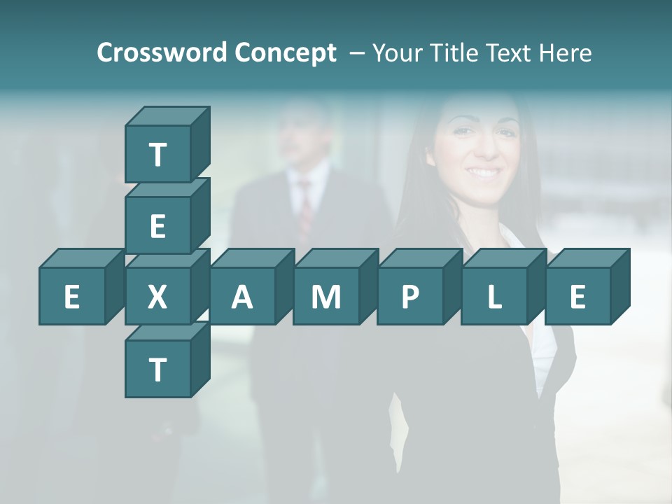 A Woman Standing In Front Of A Man In A Suit PowerPoint Template