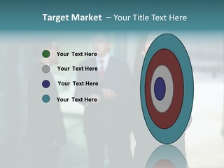 A Woman Standing In Front Of A Man In A Suit PowerPoint Template