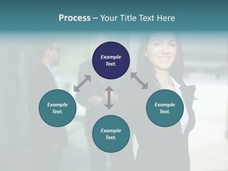 A Woman Standing In Front Of A Man In A Suit PowerPoint Template