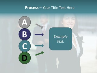 A Woman Standing In Front Of A Man In A Suit PowerPoint Template