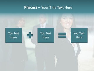 A Woman Standing In Front Of A Man In A Suit PowerPoint Template