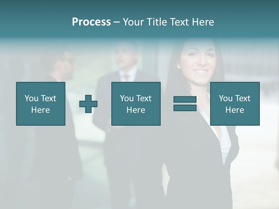 A Woman Standing In Front Of A Man In A Suit PowerPoint Template