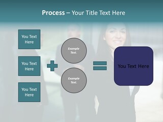 A Woman Standing In Front Of A Man In A Suit PowerPoint Template