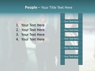A Woman Standing In Front Of A Man In A Suit PowerPoint Template