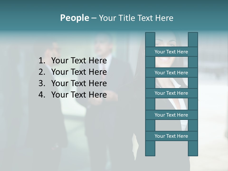 A Woman Standing In Front Of A Man In A Suit PowerPoint Template