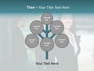 A Woman Standing In Front Of A Man In A Suit PowerPoint Template