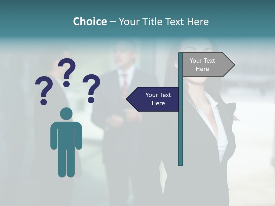 A Woman Standing In Front Of A Man In A Suit PowerPoint Template
