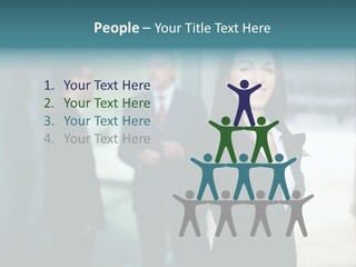 A Woman Standing In Front Of A Man In A Suit PowerPoint Template