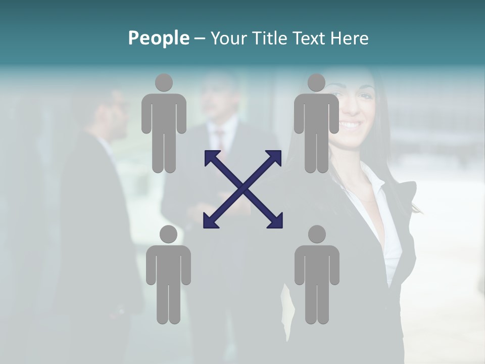 A Woman Standing In Front Of A Man In A Suit PowerPoint Template