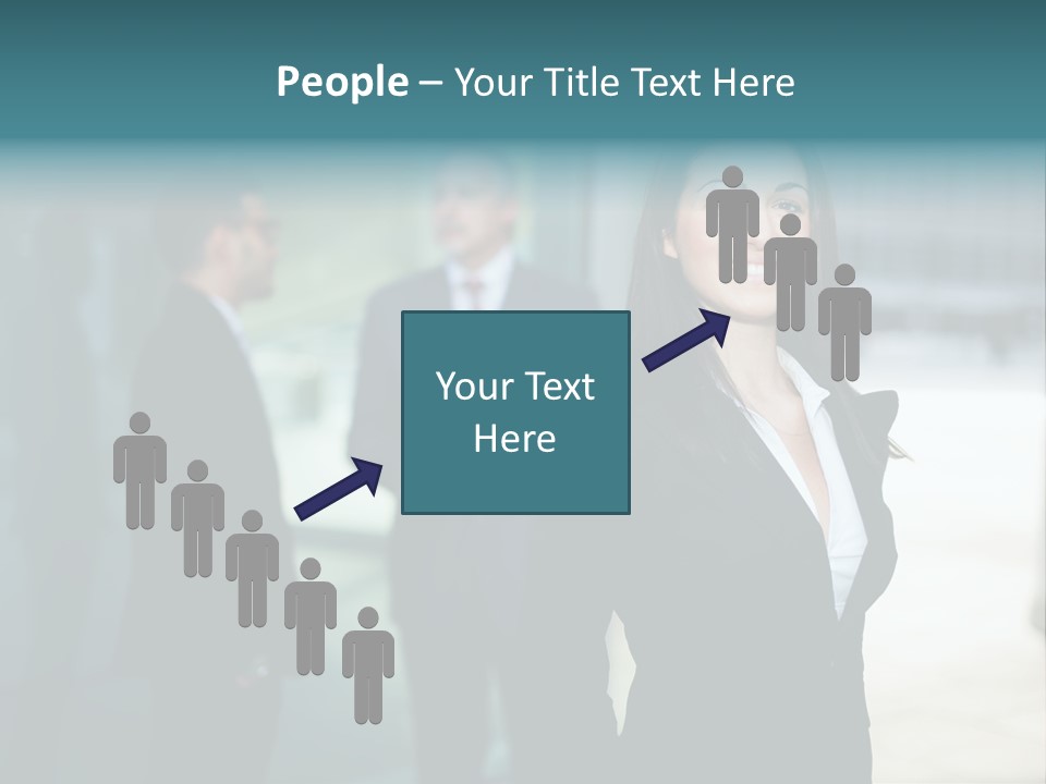 A Woman Standing In Front Of A Man In A Suit PowerPoint Template