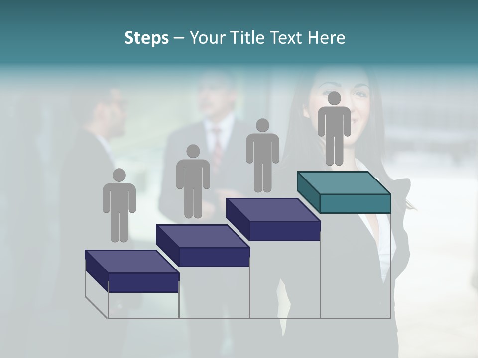 A Woman Standing In Front Of A Man In A Suit PowerPoint Template