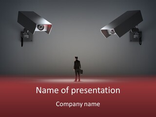 Protection Man Electronic PowerPoint Template