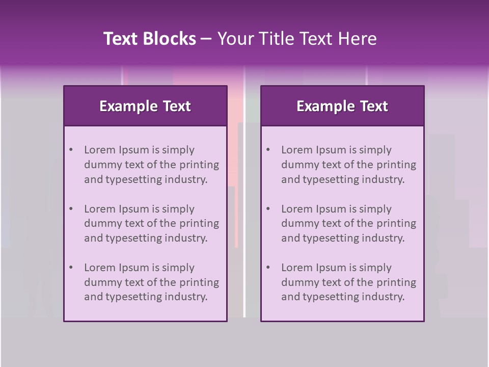 Cityscape Objects Employee PowerPoint Template