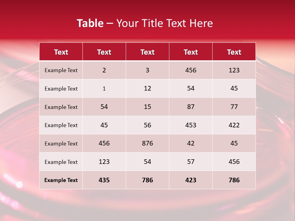 Red Petri Hygiene PowerPoint Template