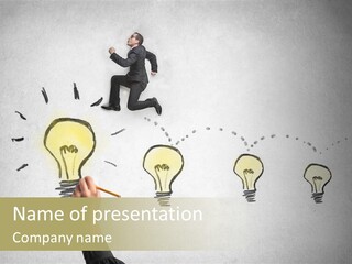 Businessman Success Climb PowerPoint Template