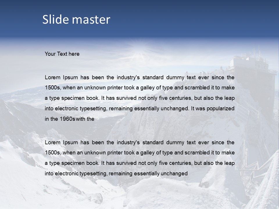 Scenery Summit Lomnicky PowerPoint Template