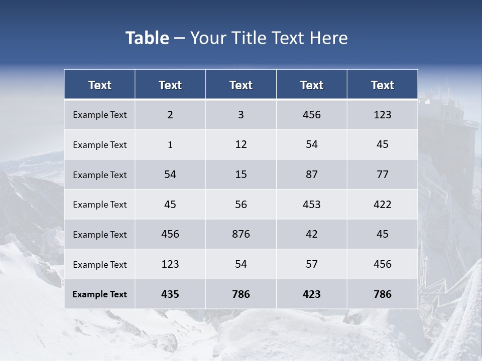 Scenery Summit Lomnicky PowerPoint Template