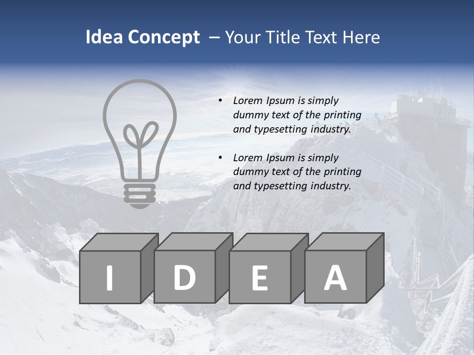 Scenery Summit Lomnicky PowerPoint Template