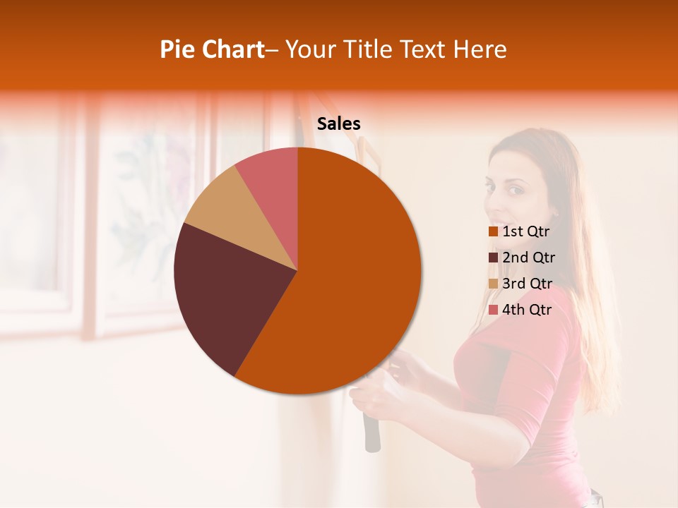 Flowers Girl Working PowerPoint Template