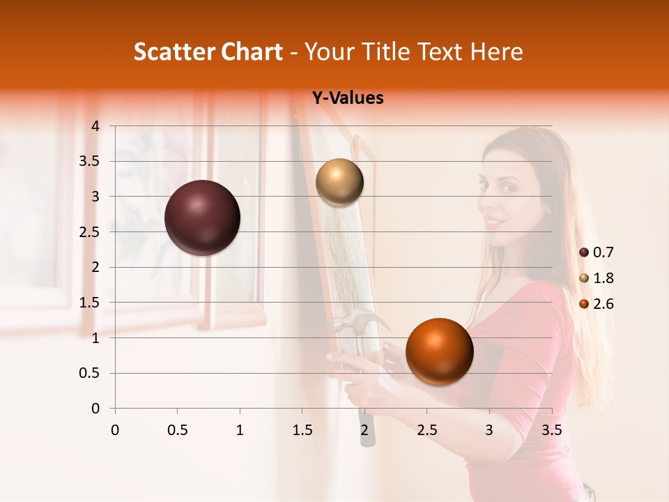 Flowers Girl Working PowerPoint Template