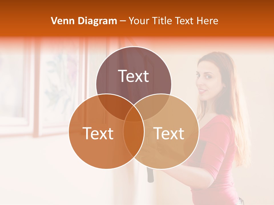 Flowers Girl Working PowerPoint Template