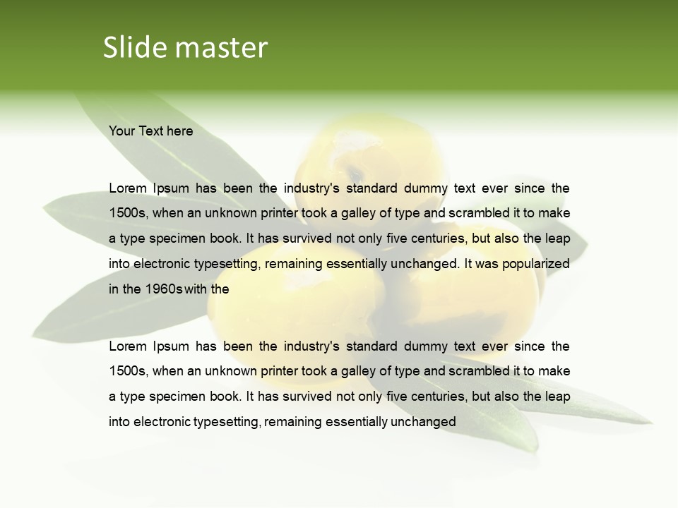 Bright Aceitunas Cooking PowerPoint Template