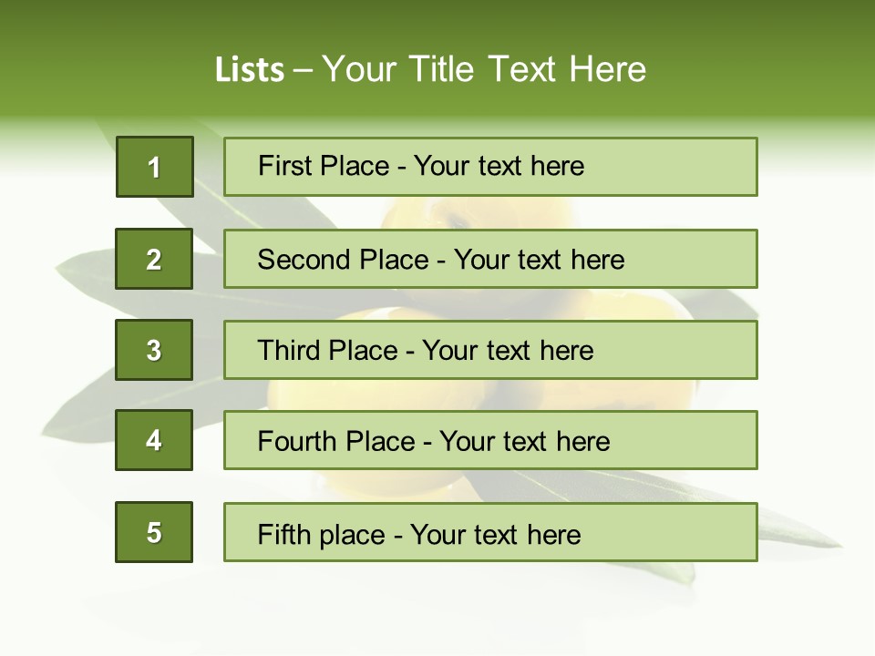 Bright Aceitunas Cooking PowerPoint Template