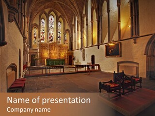 Cathedral Wales Century PowerPoint Template