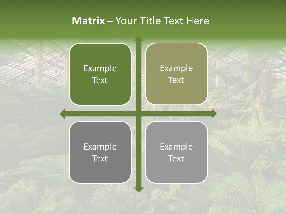 Glass Green Palm PowerPoint Template