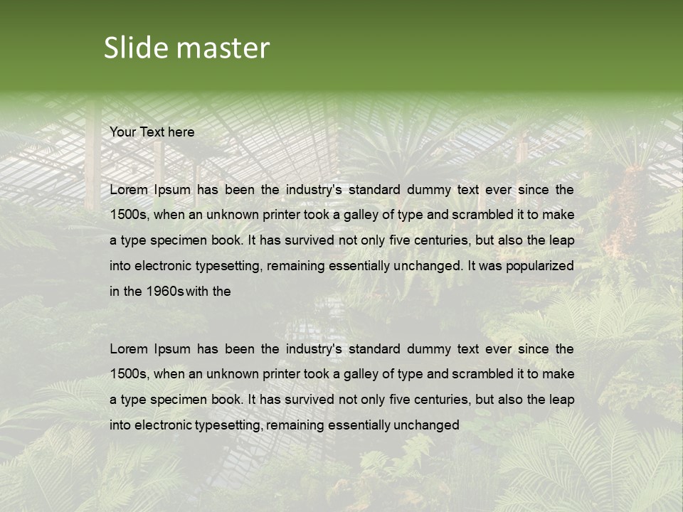 Glass Green Palm PowerPoint Template