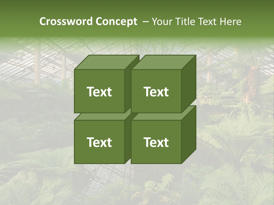 Glass Green Palm PowerPoint Template