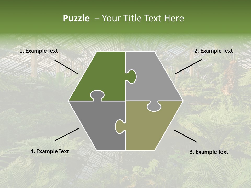 Glass Green Palm PowerPoint Template