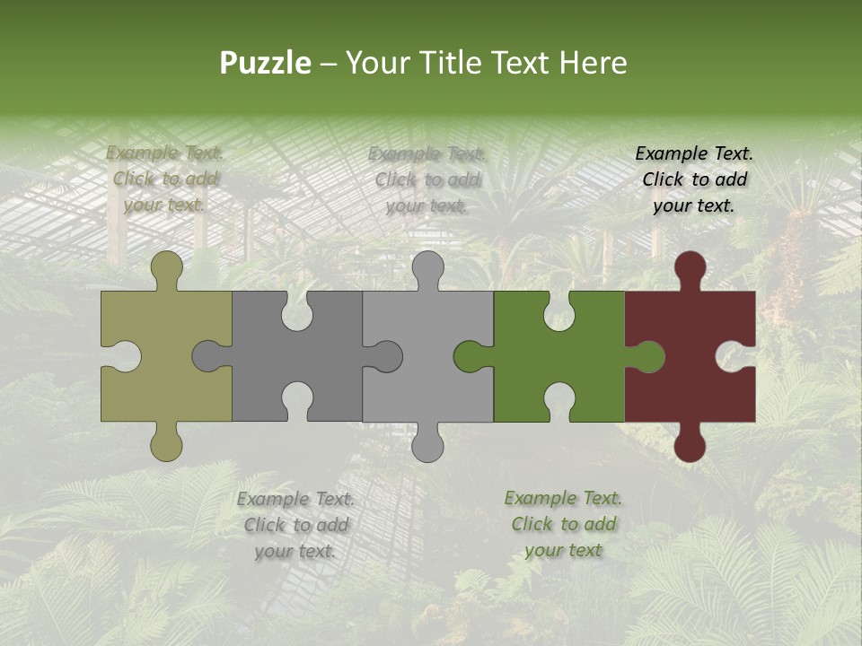 Glass Green Palm PowerPoint Template