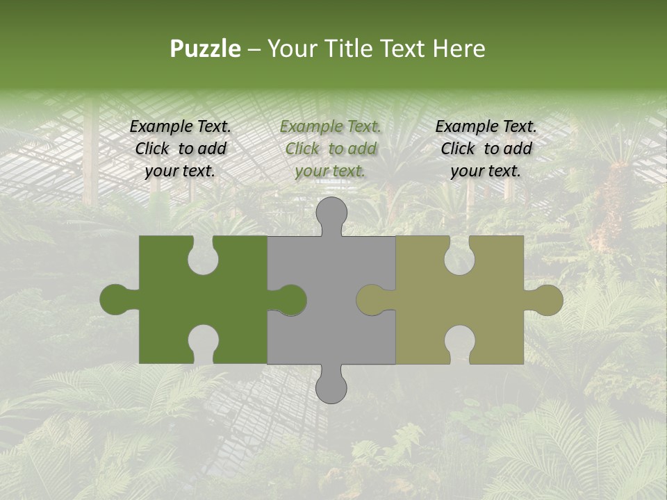 Glass Green Palm PowerPoint Template