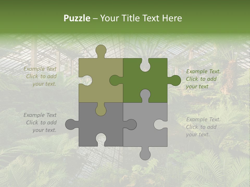 Glass Green Palm PowerPoint Template