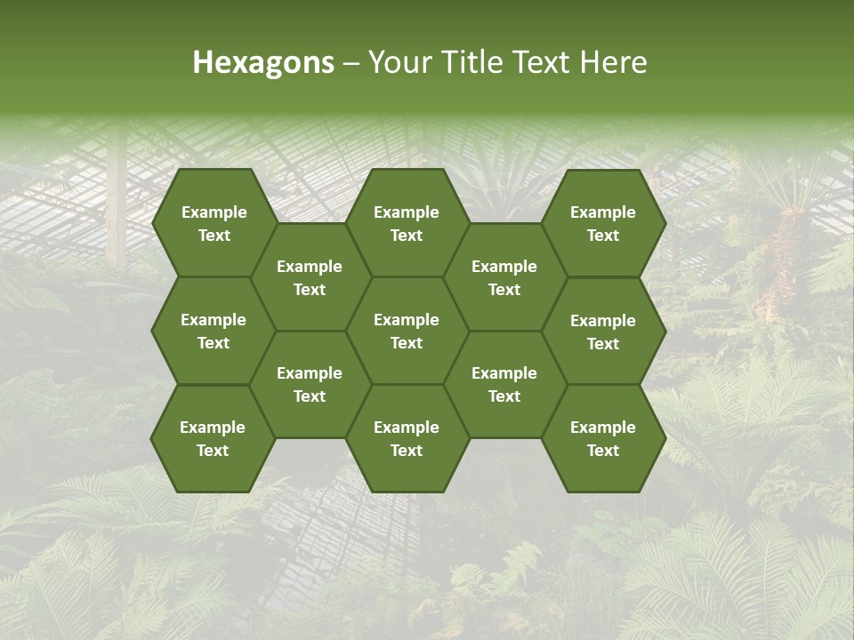 Glass Green Palm PowerPoint Template