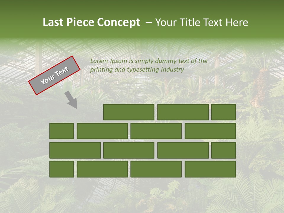 Glass Green Palm PowerPoint Template