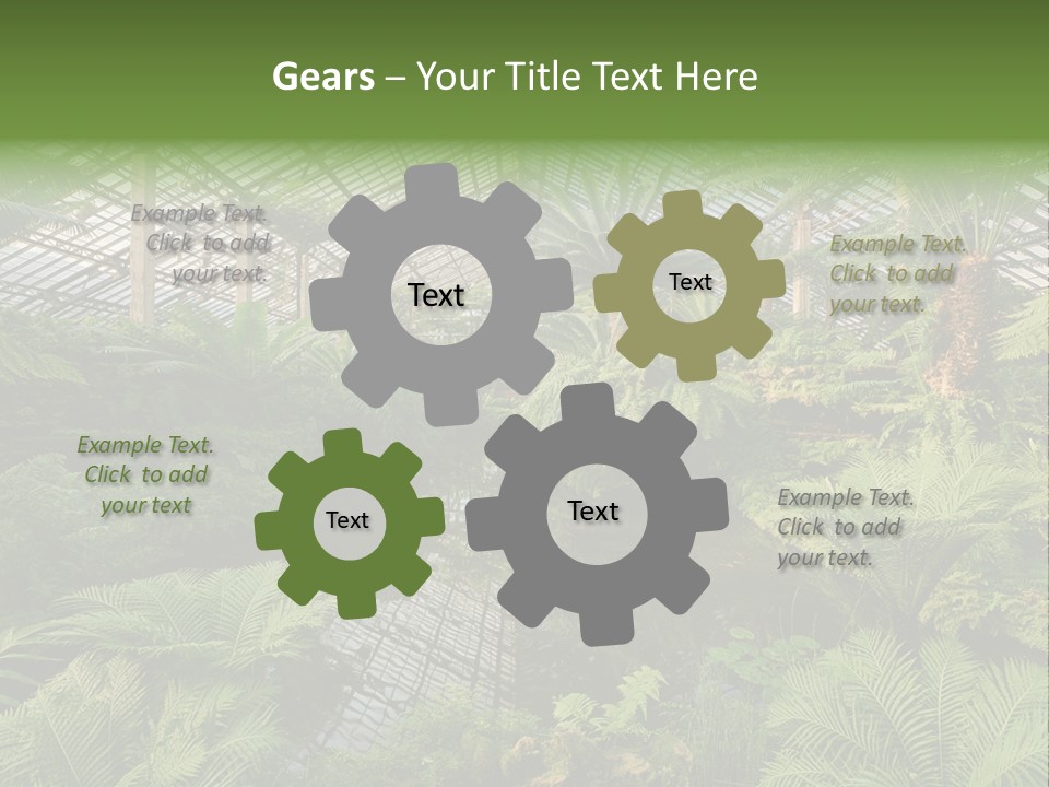 Glass Green Palm PowerPoint Template