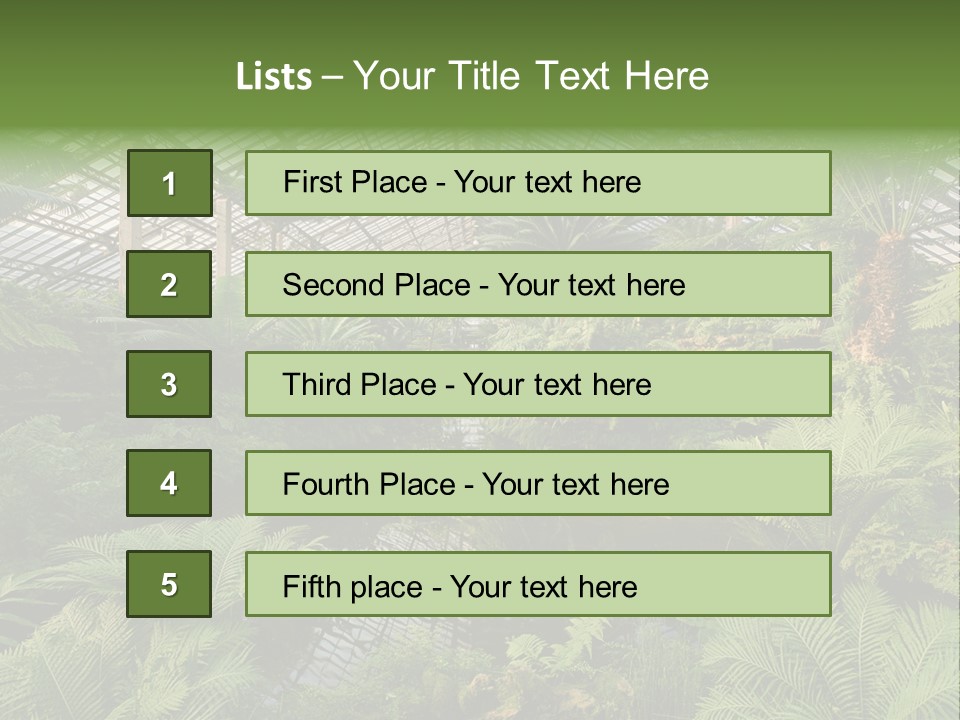 Glass Green Palm PowerPoint Template