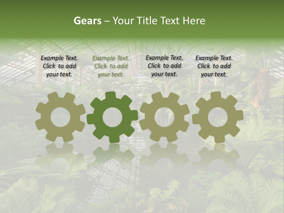 Glass Green Palm PowerPoint Template