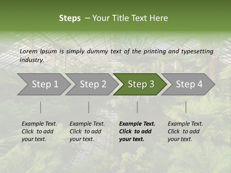 Glass Green Palm PowerPoint Template