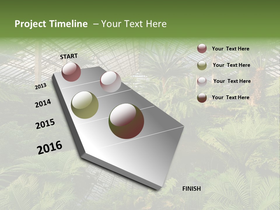 Glass Green Palm PowerPoint Template