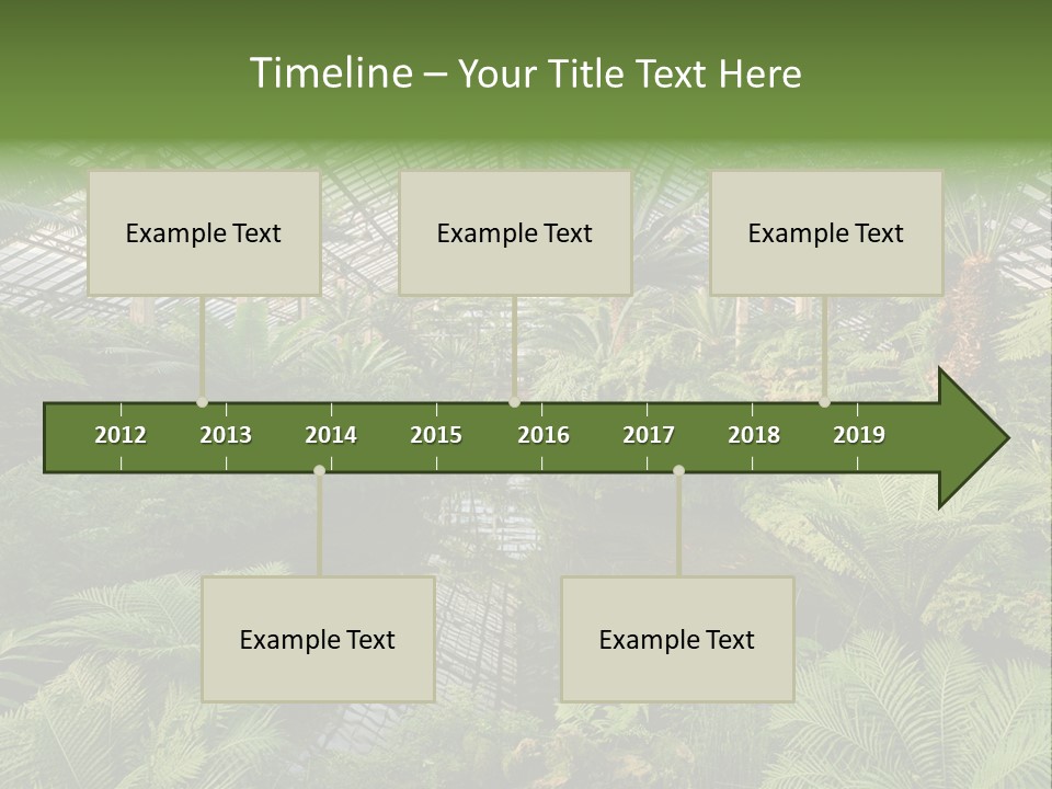 Glass Green Palm PowerPoint Template