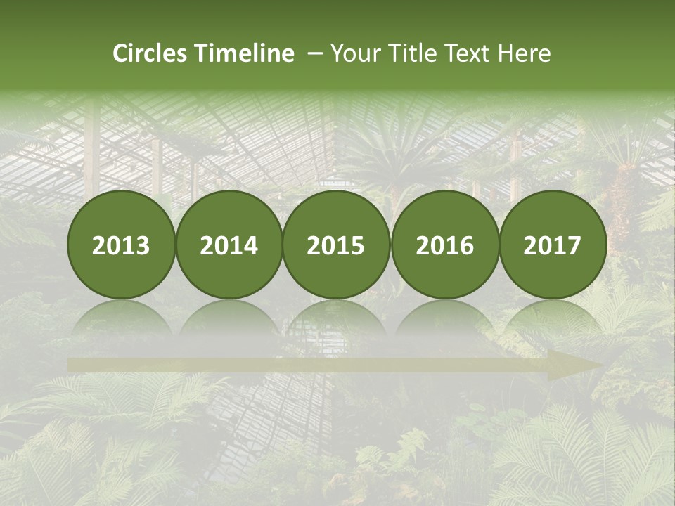 Glass Green Palm PowerPoint Template