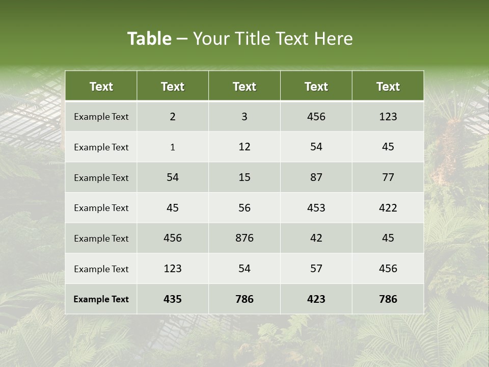 Glass Green Palm PowerPoint Template