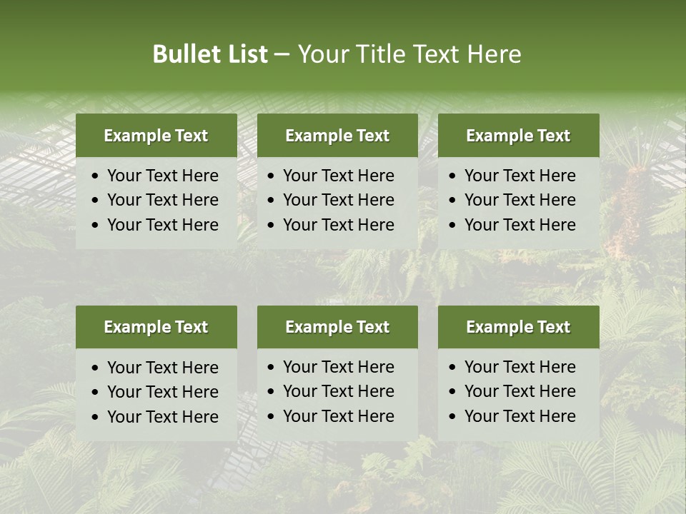 Glass Green Palm PowerPoint Template