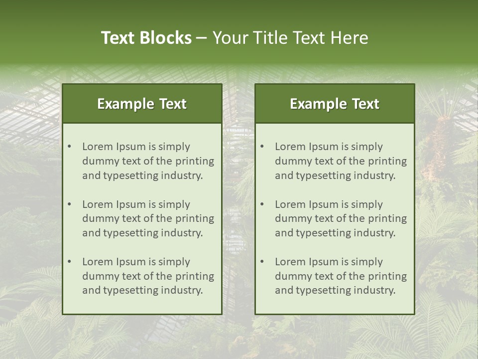 Glass Green Palm PowerPoint Template